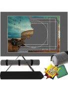 Malatec puzzle szőnyeg tároló alátét 1500 darabos kirakósokhoz, felfújható hengerrel és rögzítő pántokkal