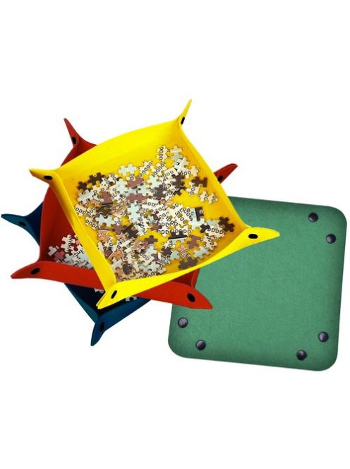 Malatec puzzle szőnyeg tároló alátét 1500 darabos kirakósokhoz, felfújható hengerrel és rögzítő pántokkal