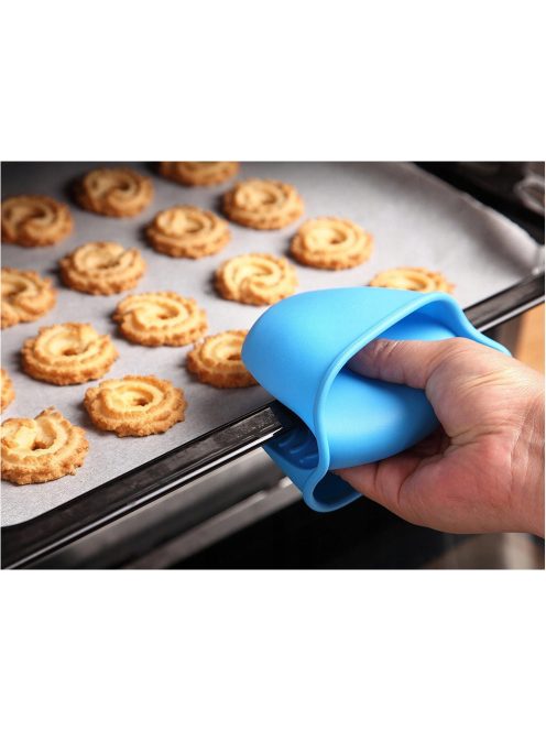 Szilikon sütőkesztyű hőálló konyhai fogó, csúszásmentes felülettel.