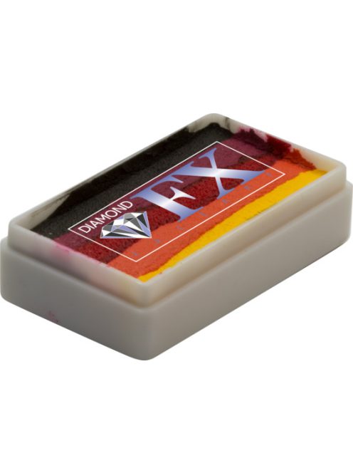 Diamond FX Halloween csíkos arcfesték 28g, professzionális "one stroke" festék, fekete narancs fehér lila színek, Halloween és gótikus festés, bőrbarát, vízbázisú