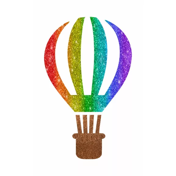 Csillámtetoválás sablon - Hőlégballon 