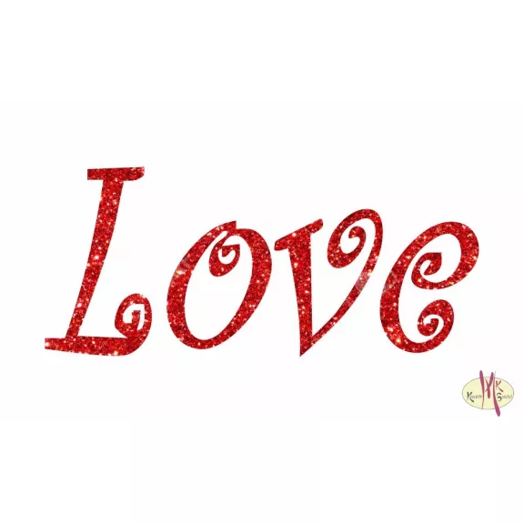  Csillámtetoválás sablon - Love