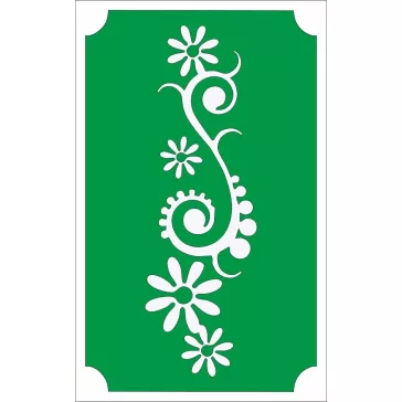 8x5 cm-es Csillámtetoválás sablon - Virág 11