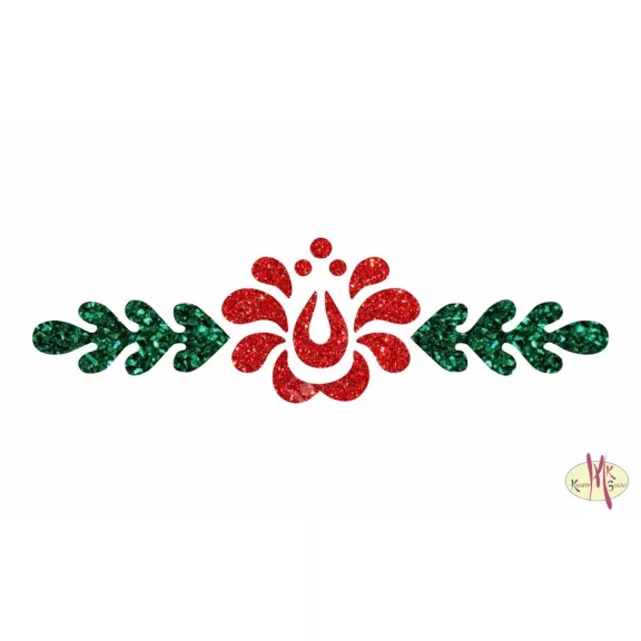 8x5 cm-es Csillámtetoválás sablon - Magyar motívum 12