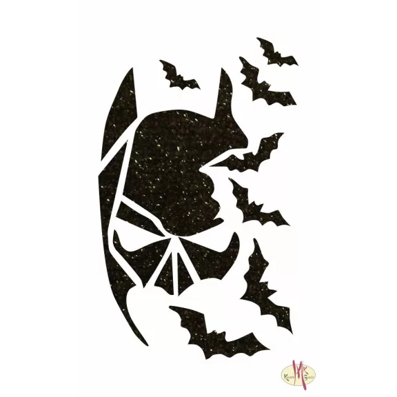 8x5 cm-es Csillámtetoválás sablon -Batman 22