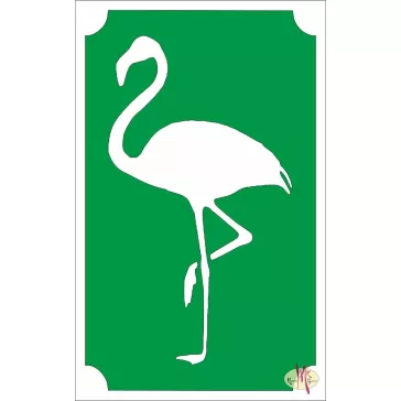 8x5 cm-es Csillámtetoválás sablon - Flamingó 25