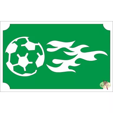 8x5 cm-es Csillámtetoválás sablon - Foci labda 26