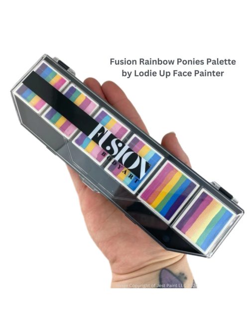 Fusion csíkos arcfesték paletta – Lodie Up Rainbow Ponies