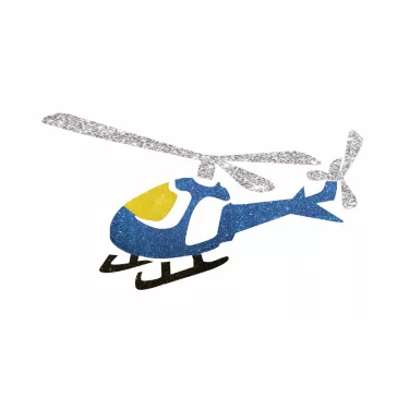 Csillámtetoválás sablon - Helikopter