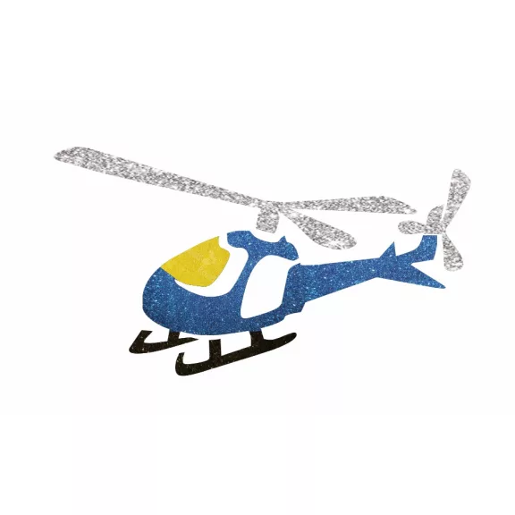 Csillámtetoválás sablon - Helikopter