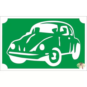 8x5 cm-es Csillámtetoválás sablon - VW Bogár 35