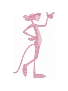 Rózsaszín Párduc csillámtetoválás sablon 8x5 cm – öntapadós festősablon