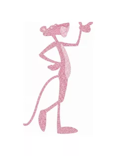 Rózsaszín Párduc csillámtetoválás sablon 8x5 cm – öntapadós festősablon