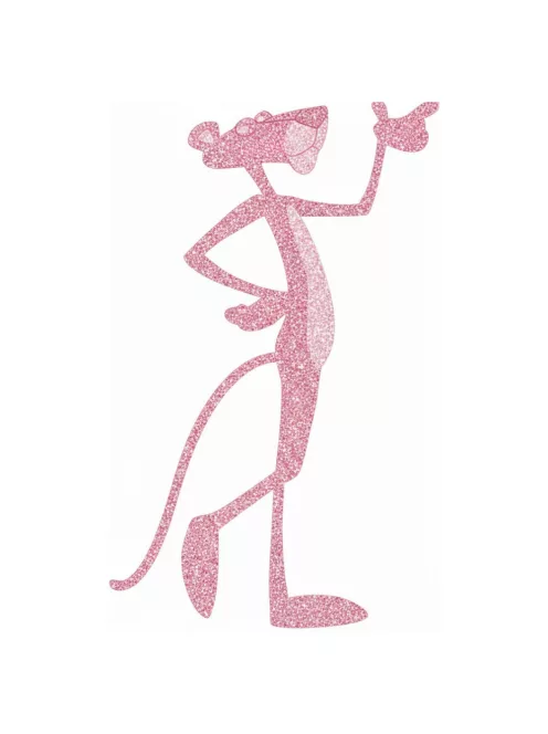 Rózsaszín Párduc csillámtetoválás sablon 8x5 cm – öntapadós festősablon