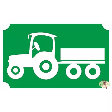 8x5 cm-es Csillámtetoválás sablon - Traktor 37