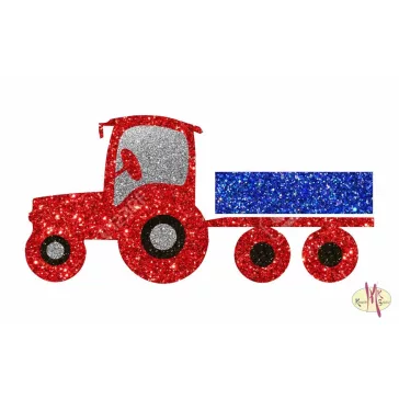 8x5 cm-es Csillámtetoválás sablon - Traktor 37