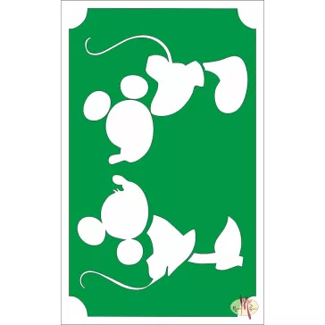 8x5 cm-es csillámtetoválás sablon - Mickey mouse 38