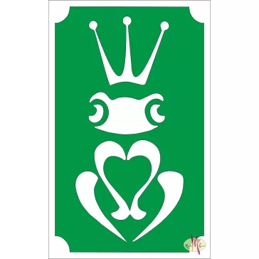 8x5 cm-es Csillámtetoválás sablon - Béka királyfi 40