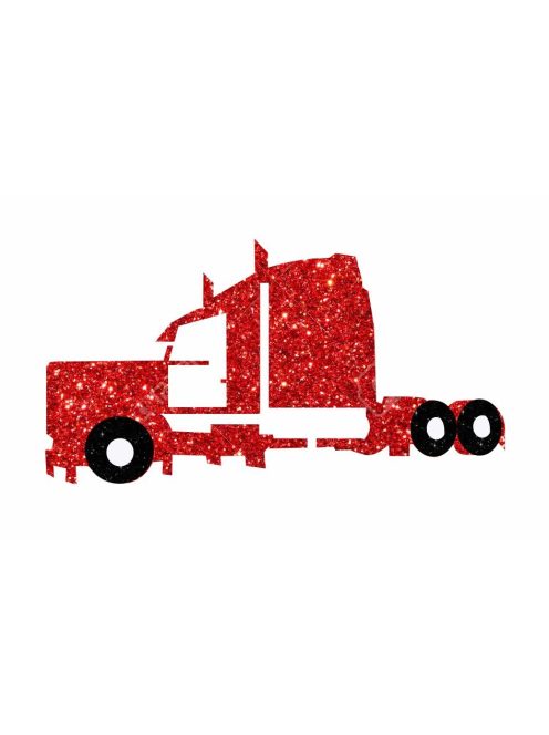 Glitter tattoo stencil - Truck