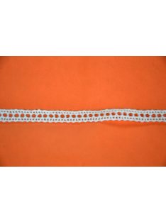 Csipke 100% pamut 1 cm-es fehér