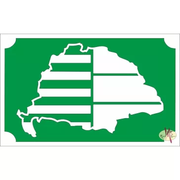 8x5 cm-es Csillámtetoválás sablon - Nagy Magyarország 47