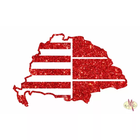 8x5 cm-es Csillámtetoválás sablon - Nagy Magyarország 47