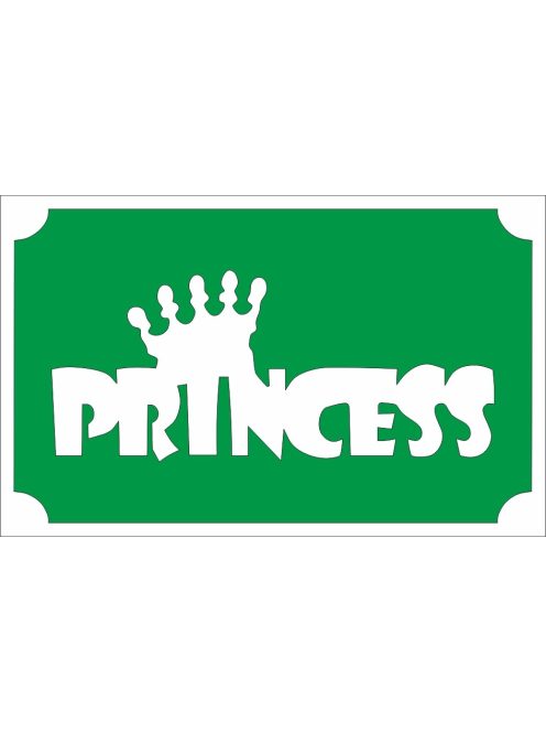 8x5 cm-es Csillámtetoválás  sablon - Princess 50