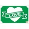 8x5 cm-es Csillámtetoválás sablon - Love 55