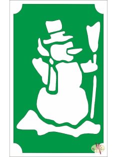 8x5 cm-es Csillámtetoválás sablon - Hóember 65