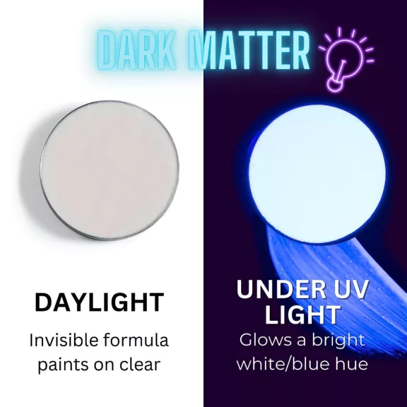 Mehron Paradise arcfesték 40g - UV Neon áttetsző fehér - Dark Matter