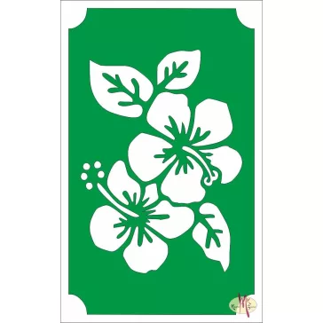 8x5 cm-es Csillámtetoválás sablon - Trópusi virágok 72