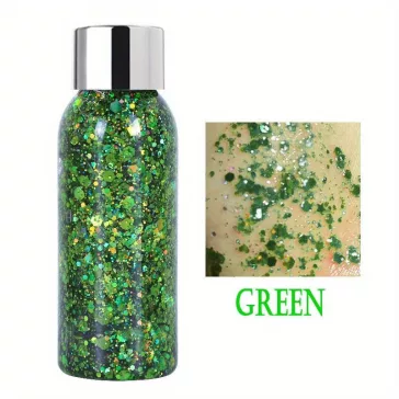 Laura Serna Chunky face and Body glitter gel - Zöld