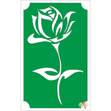 8x5 cm-es Csillámtetoválás sablon - Rózsaszál 79