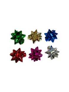 Csillag masni fényes metál 5 cm több színben