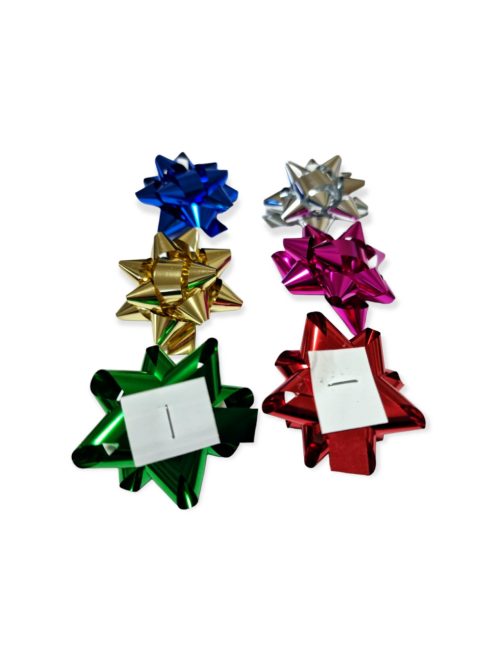 Csillag masni fényes metál 5 cm több színben