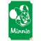8x5 cm-es Csillámtetoválás sablon - Minnie mouse 82