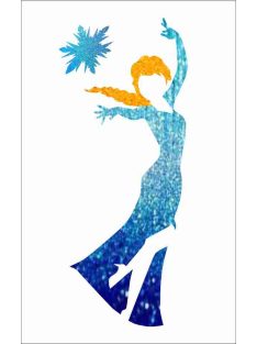 8x5 cm-es Csillámtetoválás sablon - Elsa 84