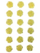 Rózsa Strasszkövek sárga 18 db/cs 2 cm