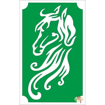 8x5 cm-es Csillámtetoválás sablon - Ló 92