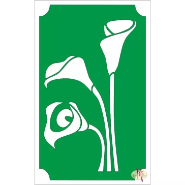 8x5 cm-es Csillámtetoválás sablon -Kála virág 99