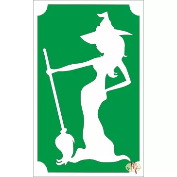 8x5 cm-es Csillámtetoválás sablon - Boszorkány 102
