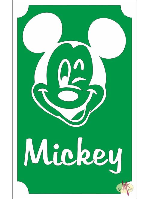 8x5 cm-es Csillámtetoválás sablon - Mickey mouse 104