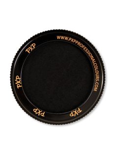 30 grammos, kerek tégelyes PXP Professional Colors Strong Black (erős fekete) arcfesték a legélesebb kontúrokért.