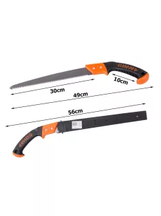 Kézi kerti fűrész 30 cm-es pengével és védőtokkal gallyazáshoz