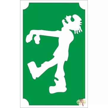 8x5 cm-es Csillámtetoválás sablon - Zombi 110