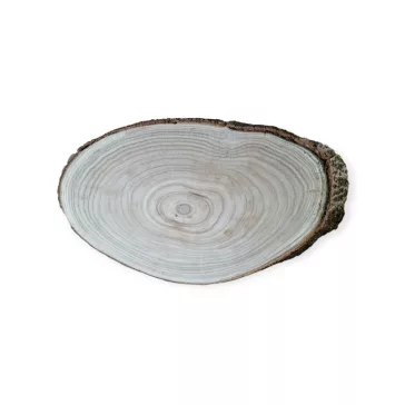 Fa szelet, ovál korong 42x27x3 cm 