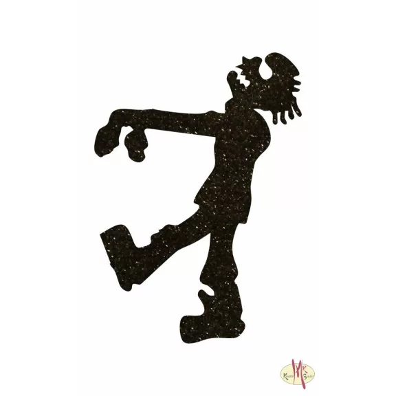 8x5 cm-es Csillámtetoválás sablon - Zombi 110