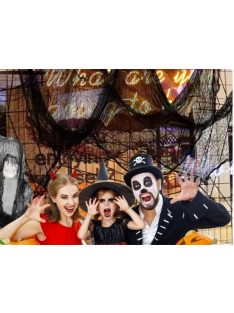 Nagy fekete pókháló halloween dekoráció 2 db/cs