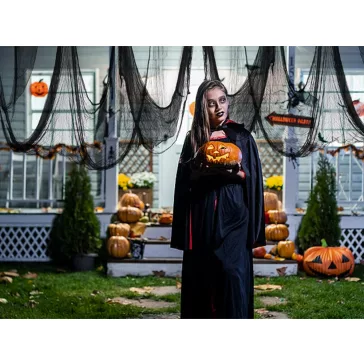Nagy fekete pókháló halloween dekoráció 2 db/cs