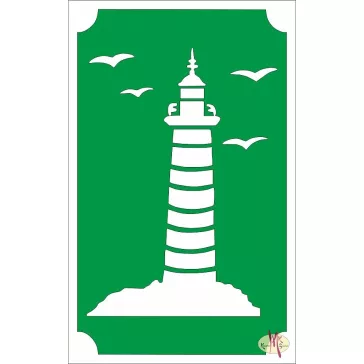   8x5 cm-es Csillám tetoválás sablon - Világító torony 123